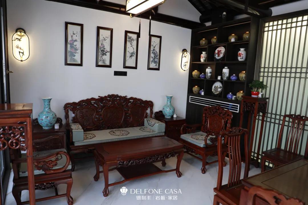 家裝案例 | 280㎡蘇州園林式巖板別墅，古典尊貴，古色古香(圖8)