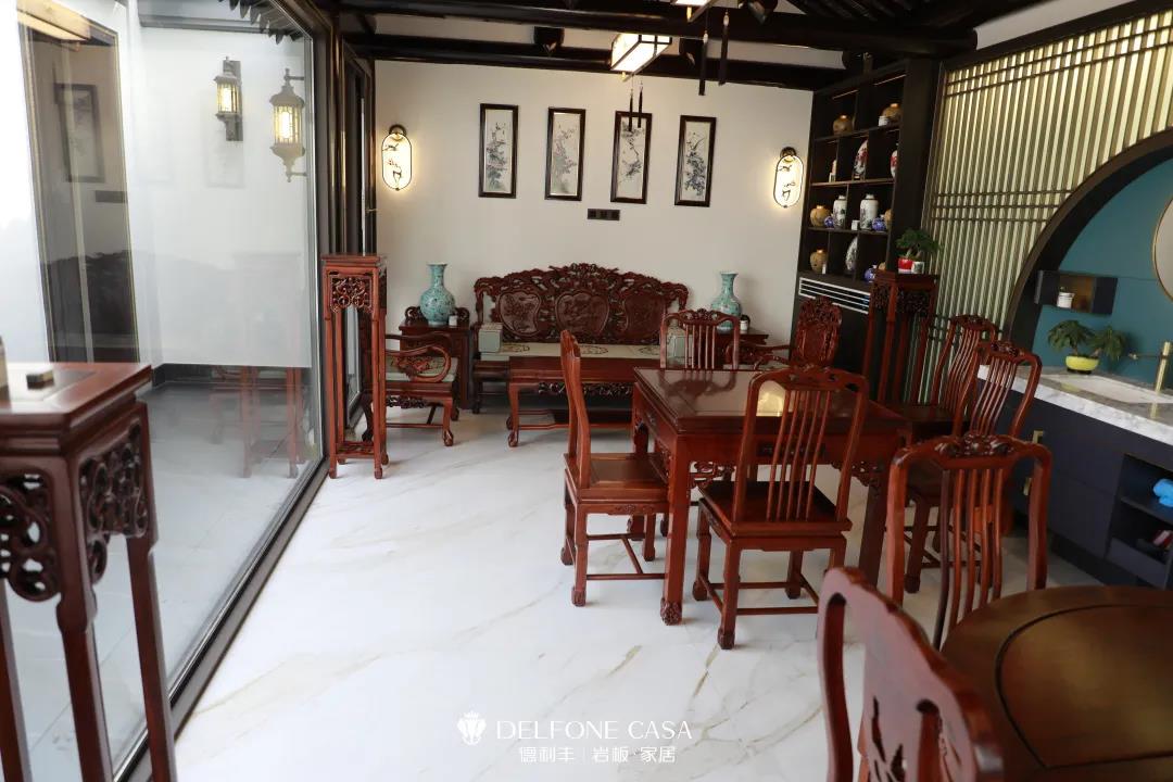 家裝案例 | 280㎡蘇州園林式巖板別墅，古典尊貴，古色古香(圖9)