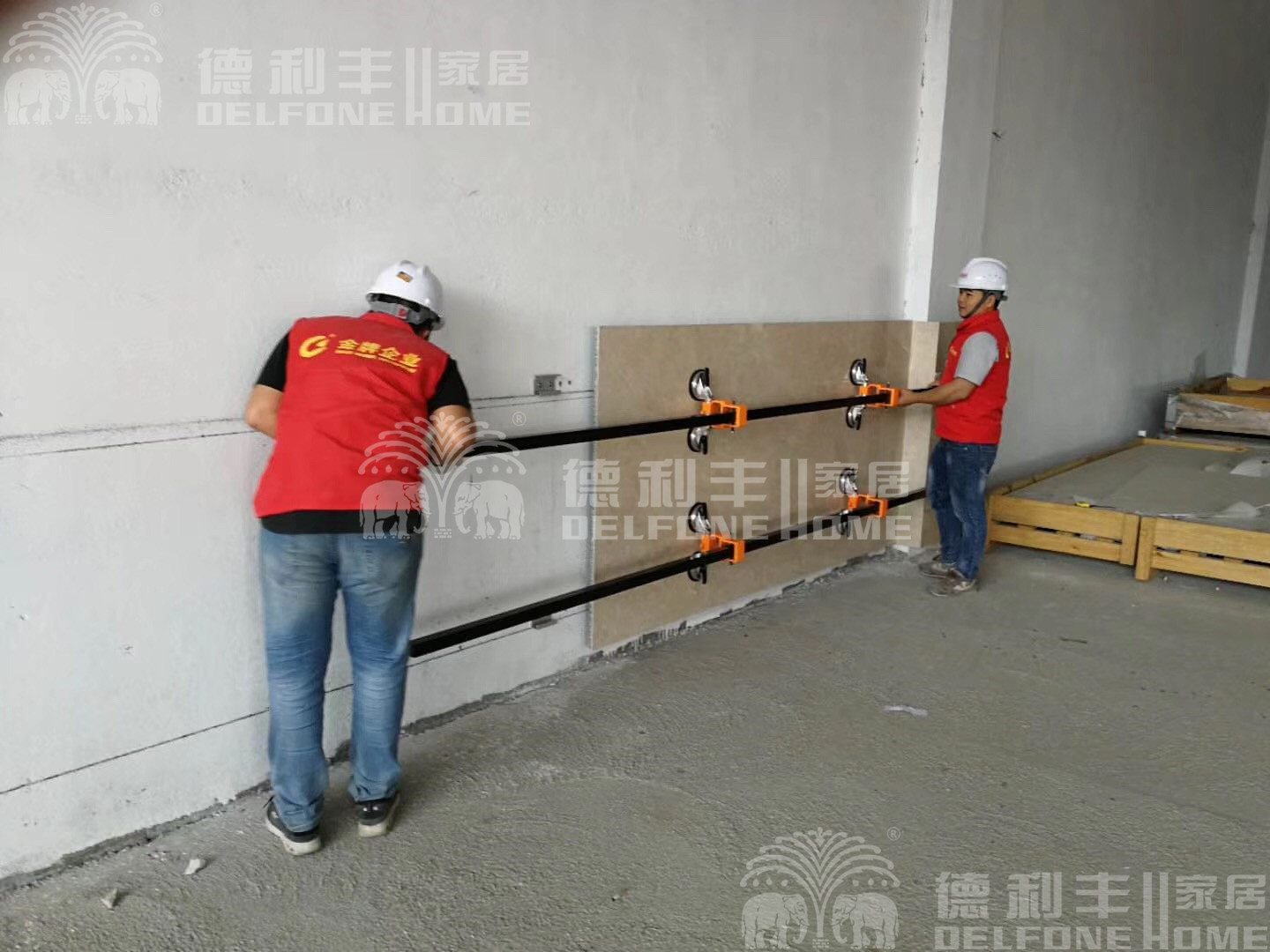 【揭秘】德利豐大巖板鋪貼視頻花絮，速速圍觀(圖11)